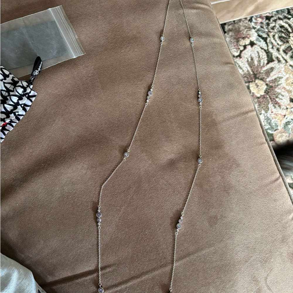 Brighton Silver Necklace with Crystal Details